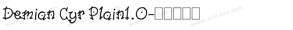 Demian Cyr Plain1.0字体转换